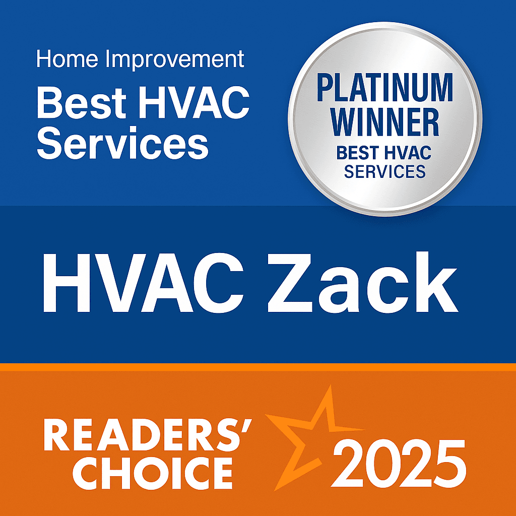 HVAC Zack awarded Platinum for Best HVAC Services in Oshawa – 2025 Readers’ Choice Awards